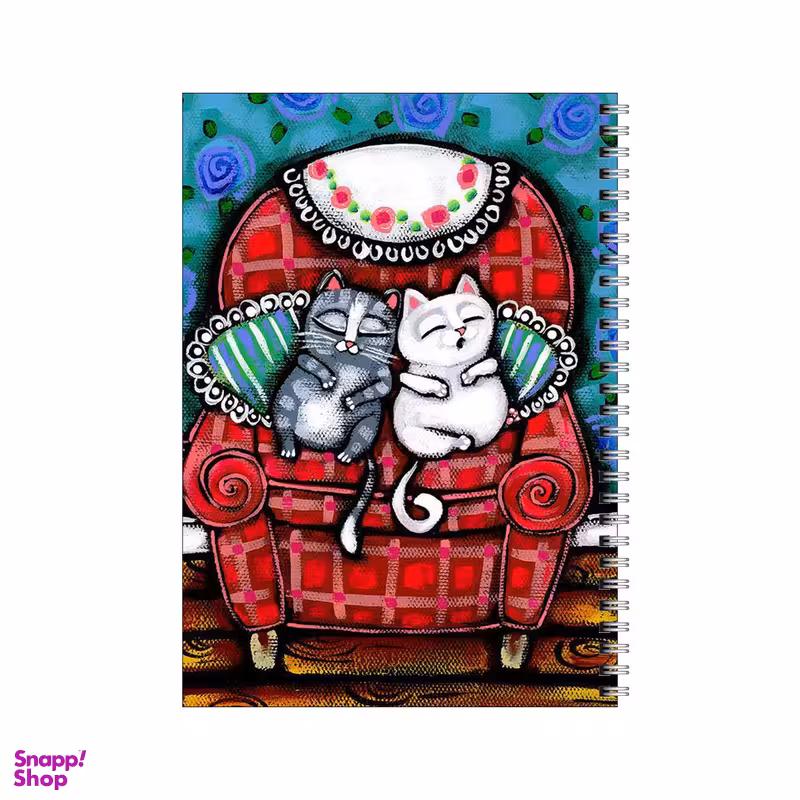 دفتر مشق 50 برگ بامبیلیپ طرح مبل و گربه های خسته کد 5932984