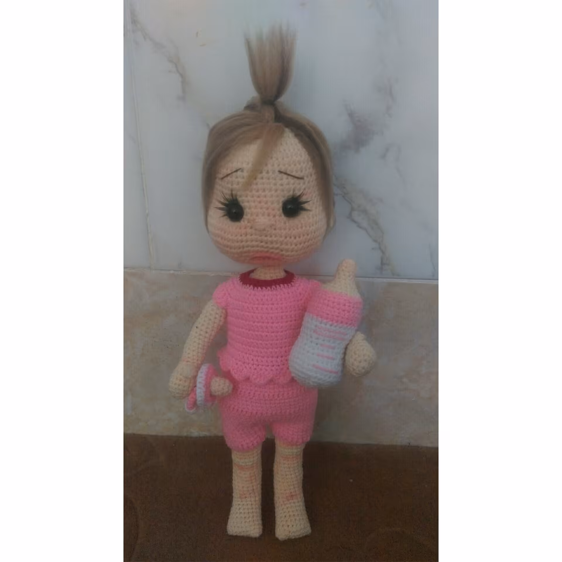 عروسک دست بافت نی نی ناز