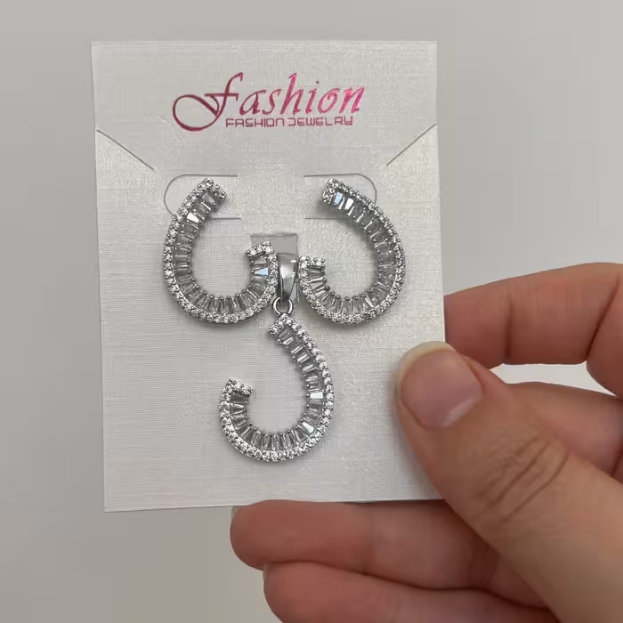 نیم ست طرح جواهر با ارسال رایگان