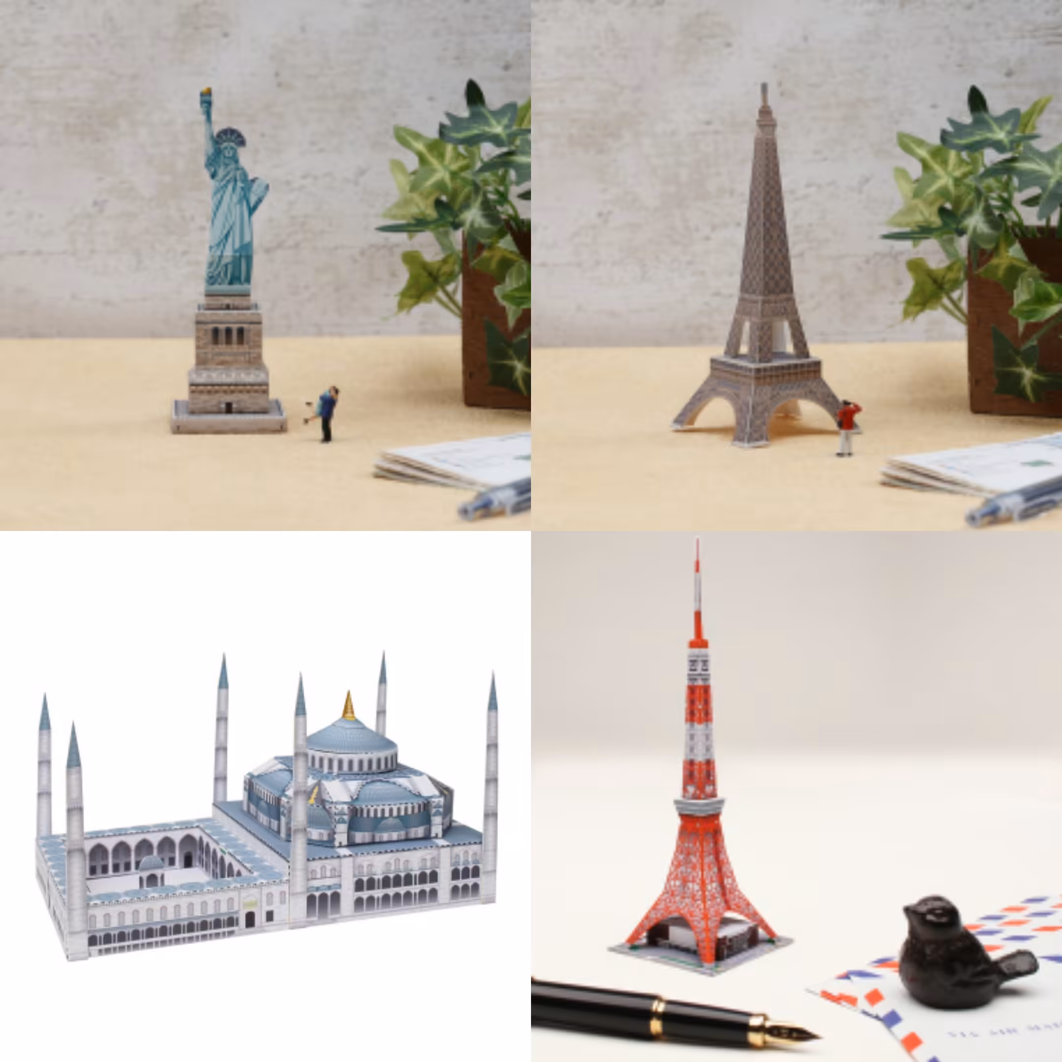 کیت ساخت ماکت مقوایی 13 مناطق گردشگری جهان مانند ایفل