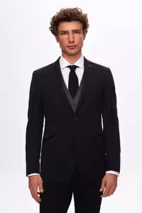 کت وشلوار آبی مردانه SLIM FIT NAVY TEAM با ترکیب TWN