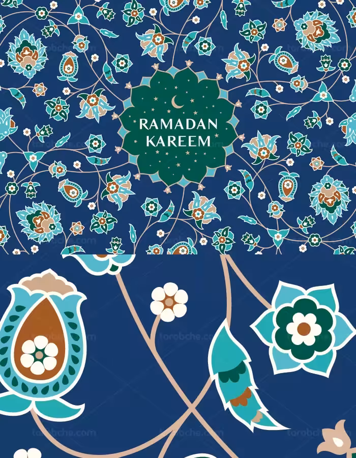 وکتور طرح کاشی کاری اسلامی شماره 111 - گرافیک با طعم تربچه