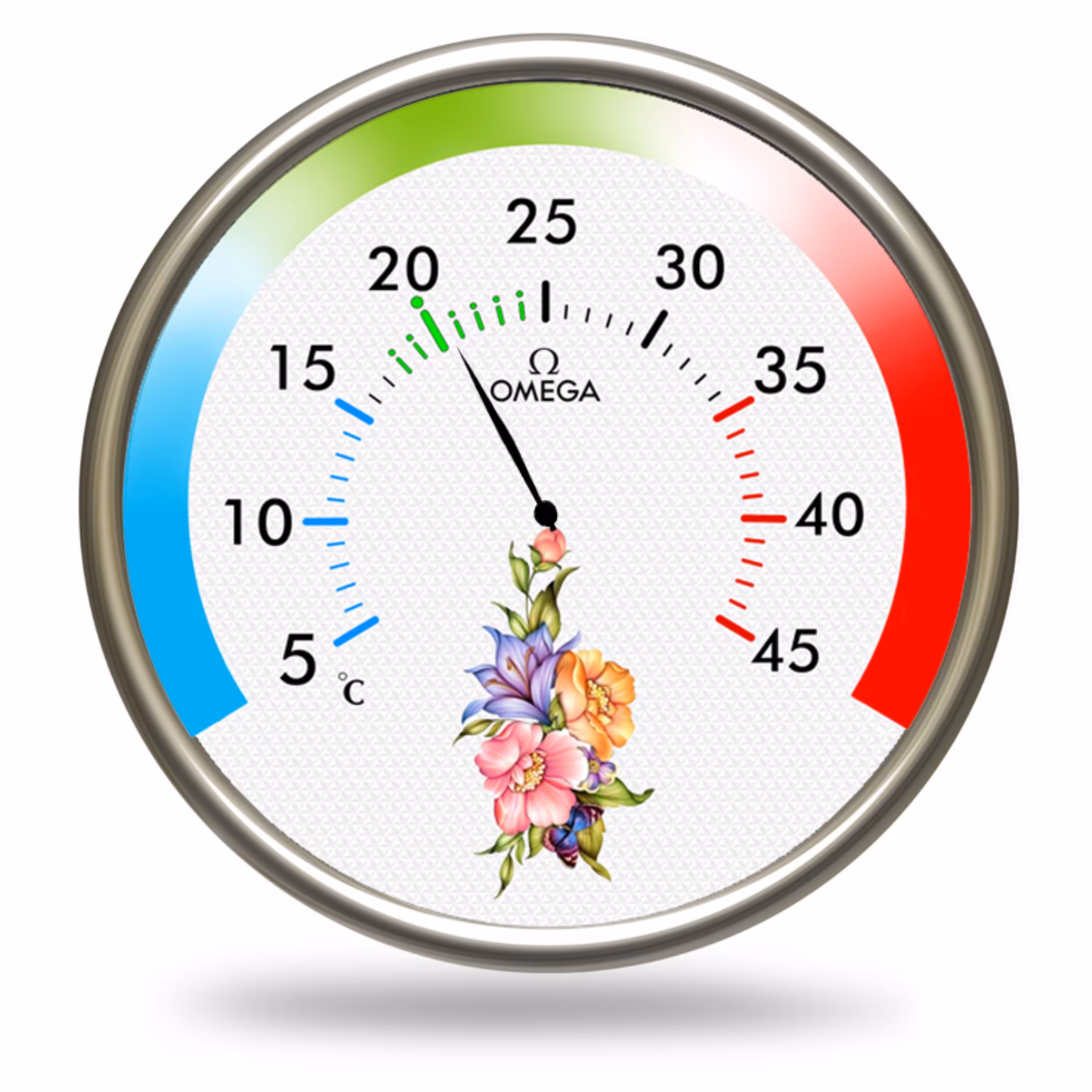 دماسنج انالوگ 9 سانتی متر رینگ استیل 