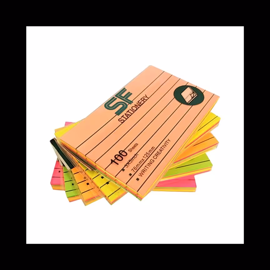 کاغذ یادداشت پست ایت 100 برگ 12.5در7.5 خط دار SFرنگی