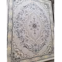 فرش ماشینی 1200 شانه گل برجسته اصل تراکم 3600 طرح پرند  زمینه صدفی 12 متری جنس اکرولیک