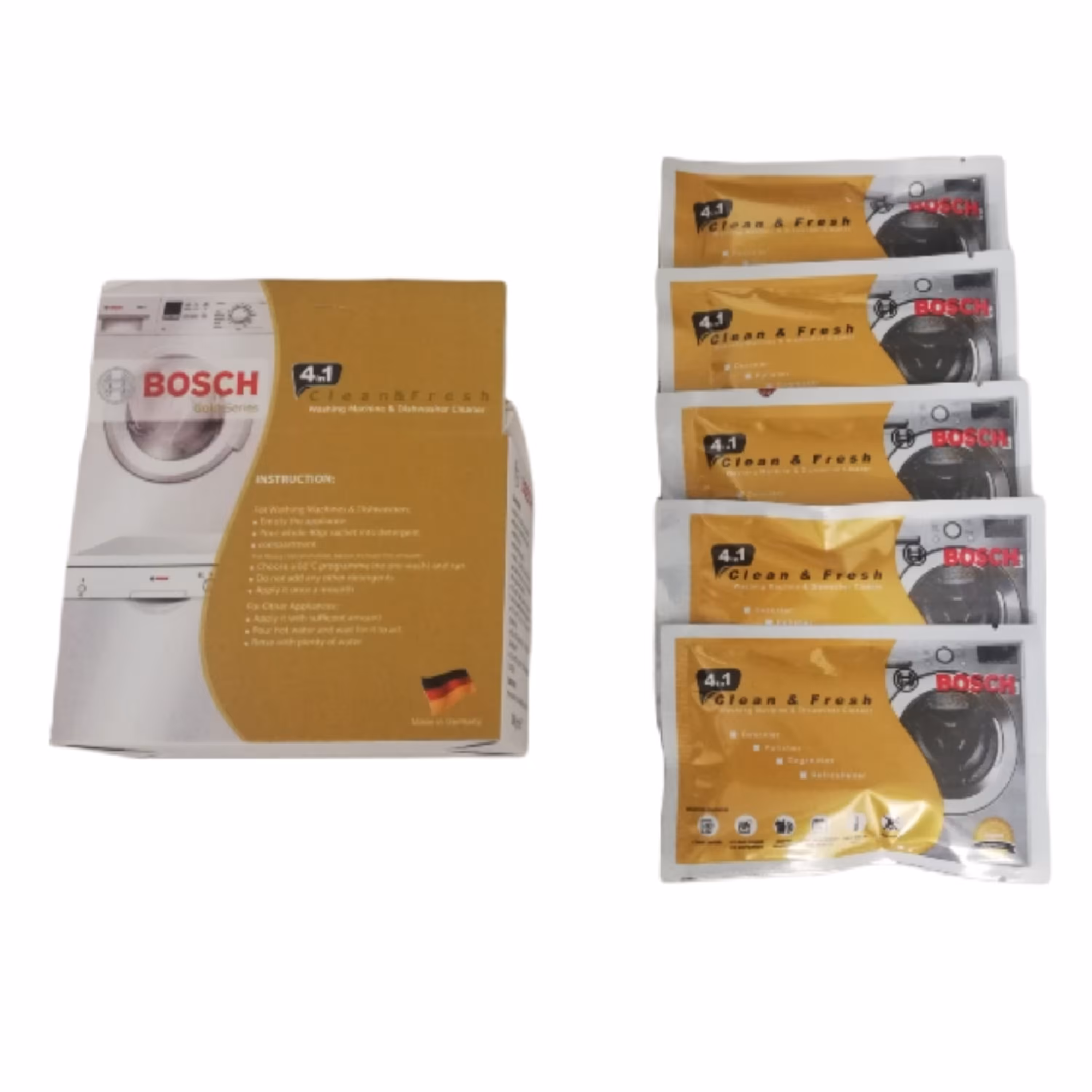 جرم گیر ماشین لباسشویی و ظرفشویی بوش بسته 5 عددی 200 گرمی
