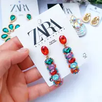 گوشواره  دخترانه نگینی زارا ارسال رایگان