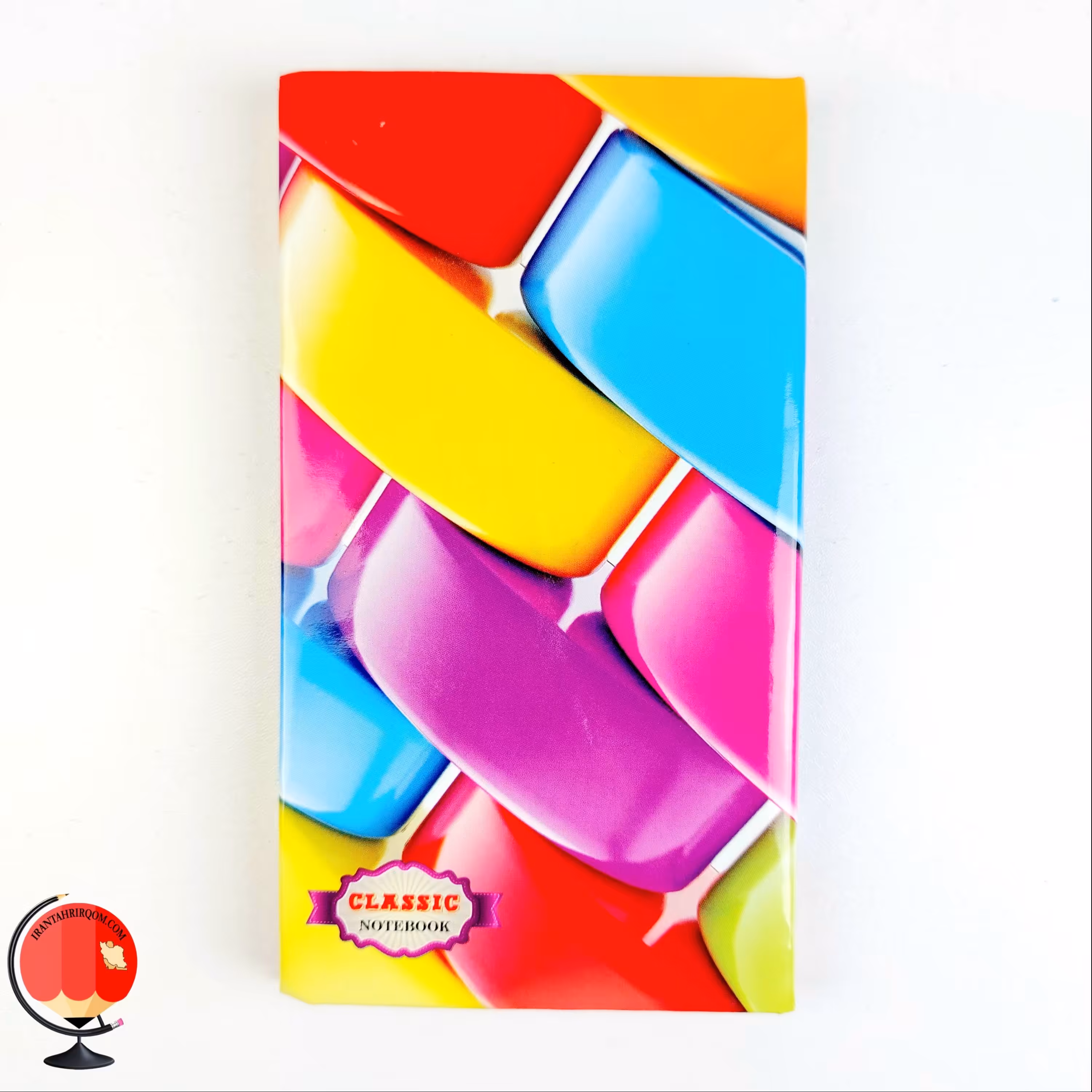 دفترچه یادداشت 60 برگ کلاسیک جلد سخت طرح مستطیل رنگی کد 25614