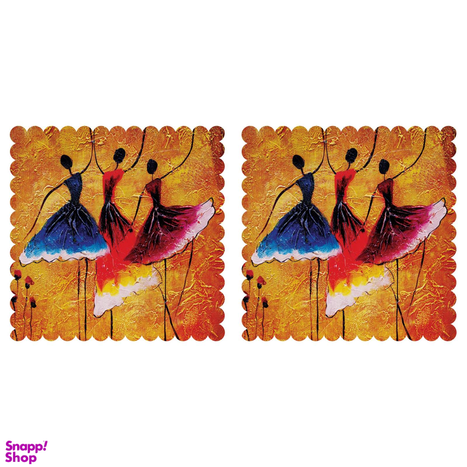 رومیزی مدل T3-42041 بسته 2 عددی چند رنگ سایز 40*40 سانتی متر