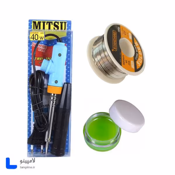 بسته هویه 40 وات، سیم و روغن لحیم