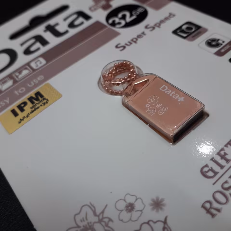 فلش  32 گیگ دیتا مدل رز گلد زنجبر دار