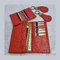 ست کیف و جاکارتی چرمی (پس کرایه)