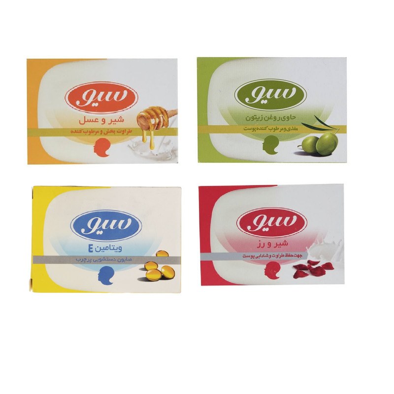 صابون حمام و دستشویی سیو دارای ویتامین و پروتئین شیر وزن 125 گرم بسته 4 عددی