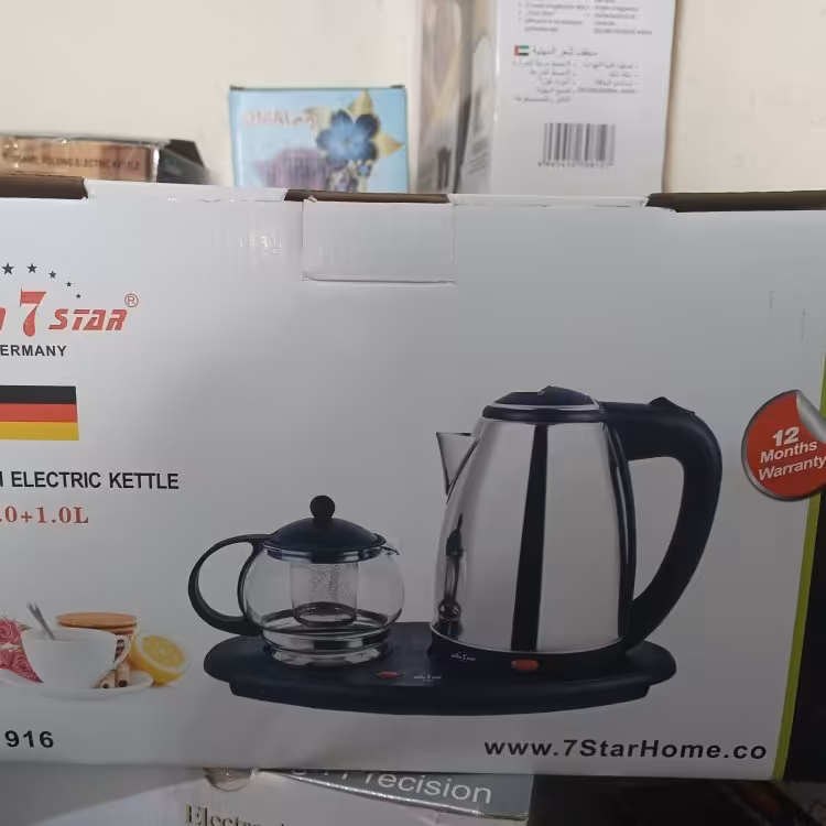 چایساز صفحه ای قوری پیرکس کتری استیل سون استارالمان با کیفیت طبق عکس