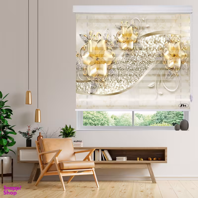 پرده زبرا زیو مدل 3D-1027 سایز 100x200 سانتی متر