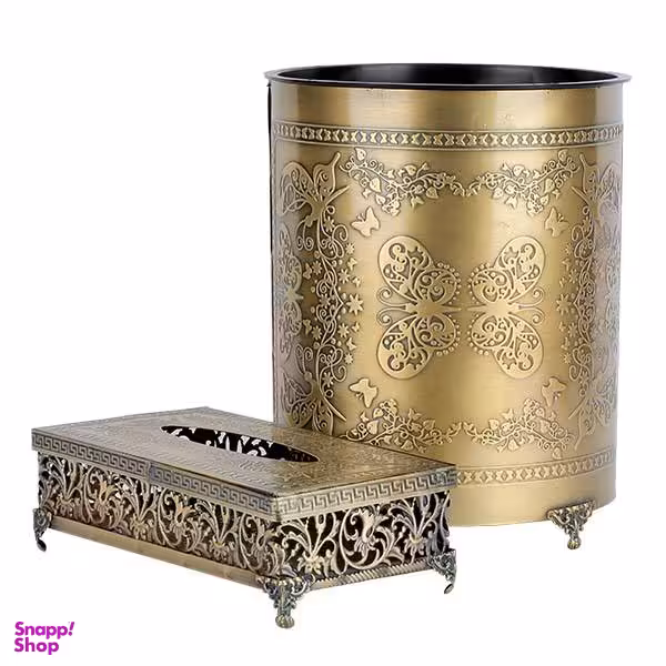 ست سطل و جا دستمالی مدل پروانه