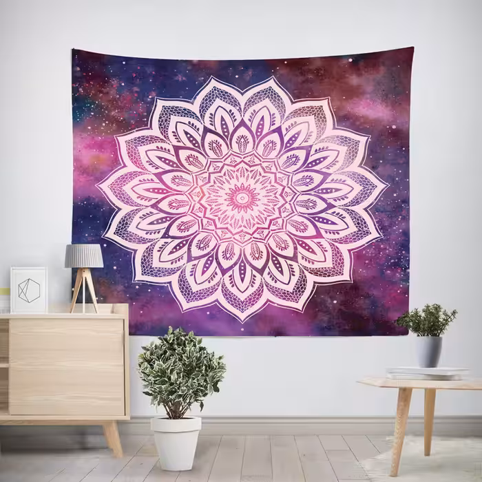 پوستر مدل پارچه ای پرینتینگ لند طرح تپستری Mandala کد M21