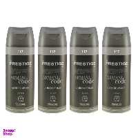 اسپری خوشبو کننده بدن مردانه پرستیژ (Prestige) مدل Armani Code حجم 150 میلی لیتر مجموعه 4 عددی