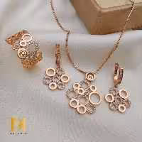 ست گوشواره گردنبند انگشتر برند ژوپینگ