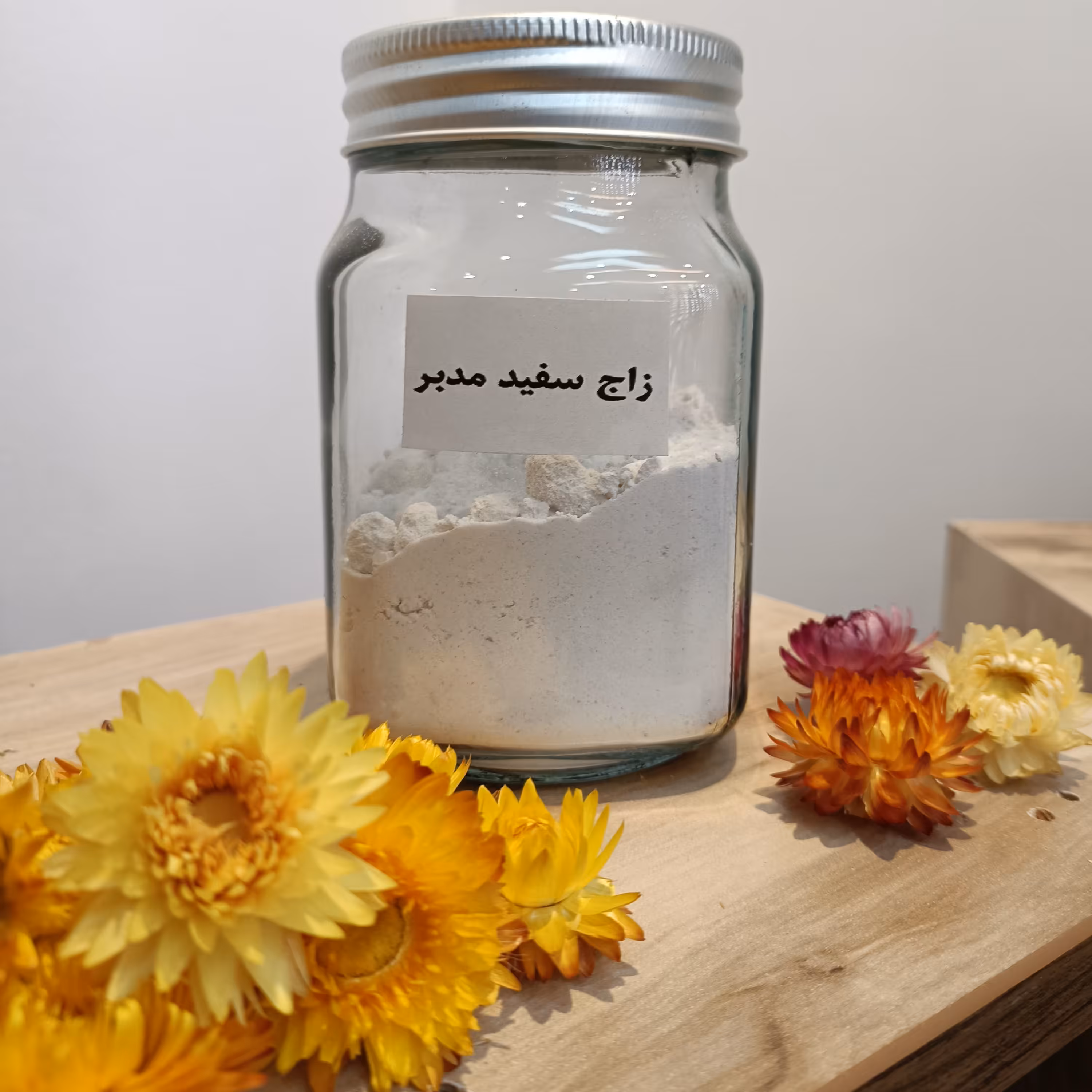 زاج سفید پودر 100 گرمی (آلوم، ضمه، سولفات آلومینیوم)