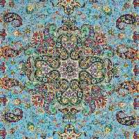 رومیزی ترمه ابریشمی برند هاشمی سایز 100در100