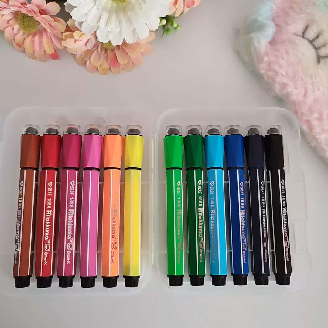 ماژیک رنگ آمیزی مهردار  جعبه  12 تایی (جوجه شاپ)