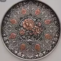 دیوارکوب  قلمزنی، سینی مسی 40 سانتی