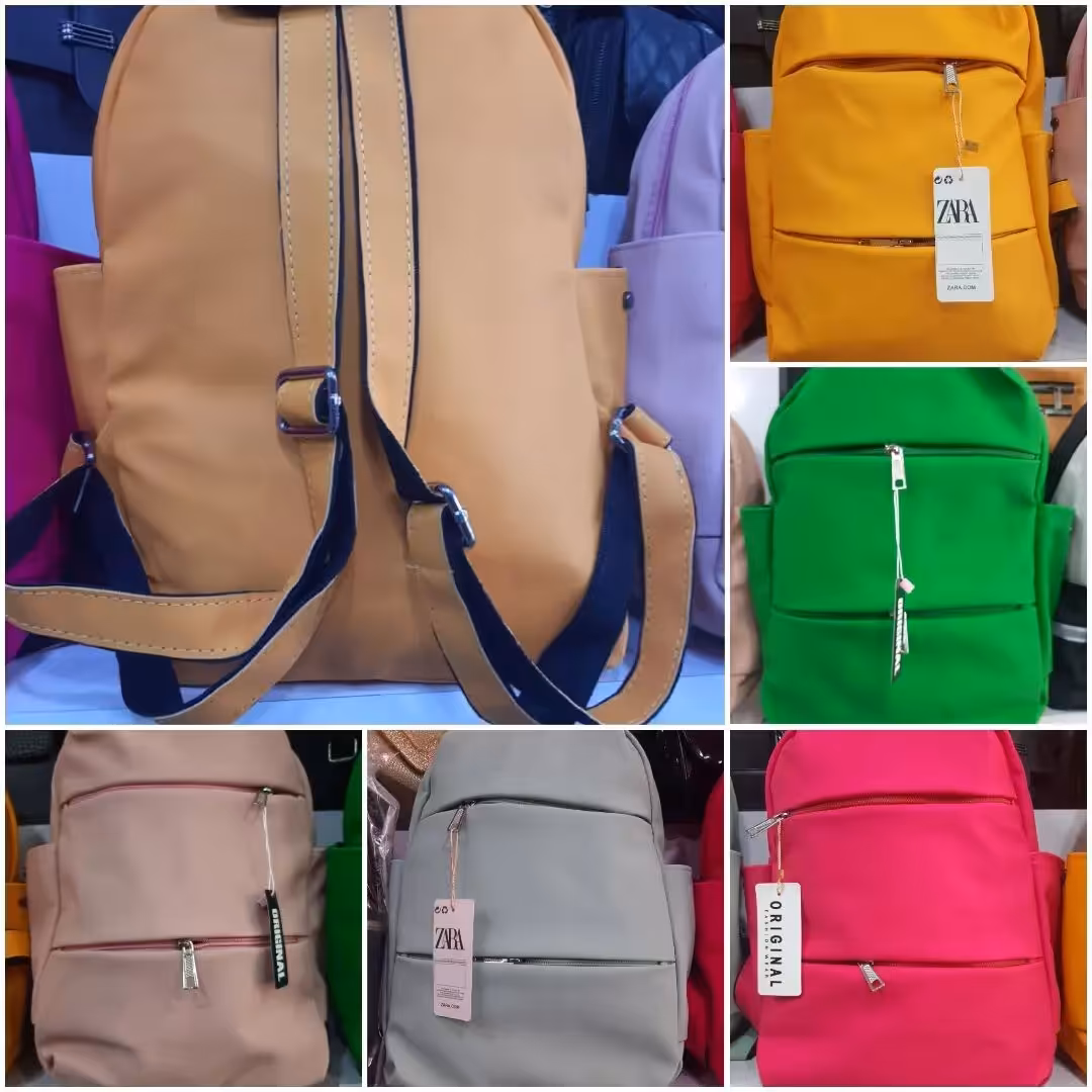 کوله ساده و شیک با کلی رنگ بندی ابعاد 39 در 29 جنس نانسی ضد آب قابل شستشو 