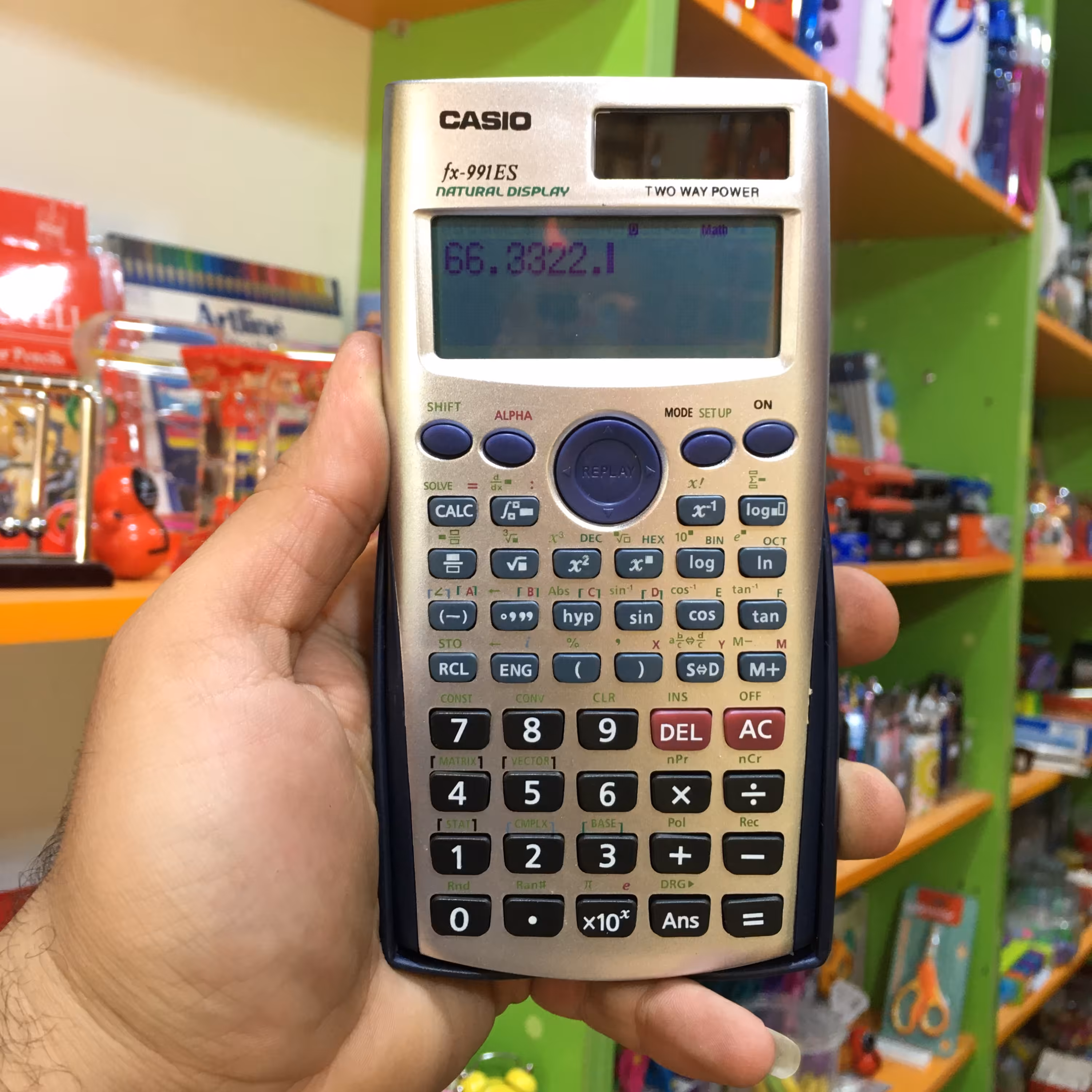 ماشین حساب مهندسی کاسیو اصل مدل fx-991es اورجینال بهمراه دفترچه کامل راهنما