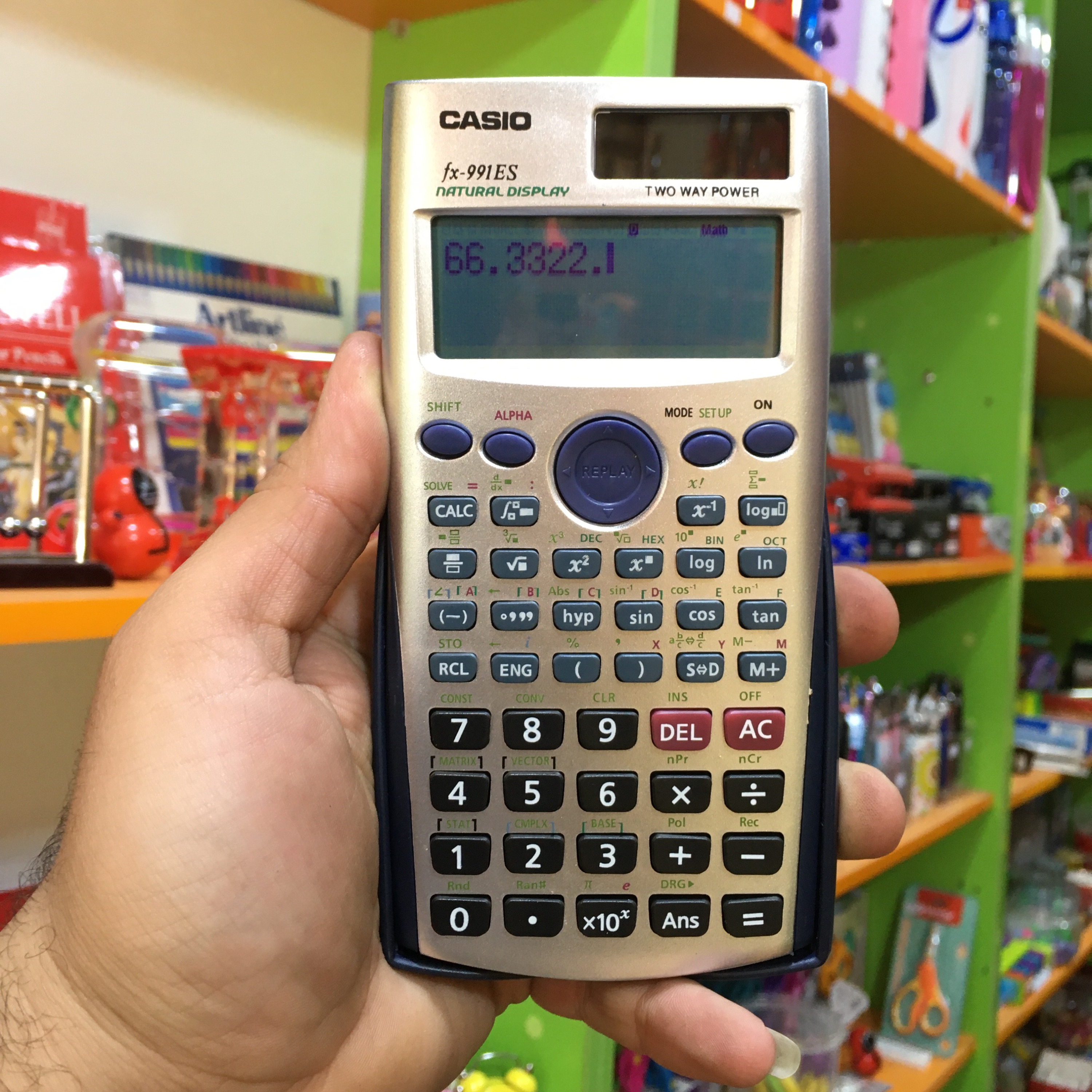 ماشین حساب مهندسی کاسیو اصل مدل fx-991es اورجینال بهمراه دفترچه کامل راهنما