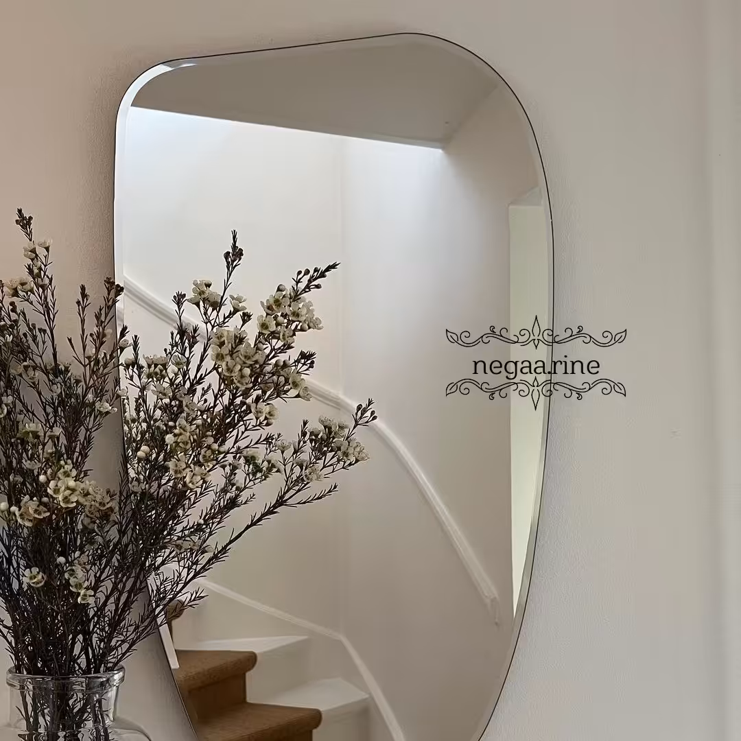 آینه دیواری دفرمه  با ابزار تراش ابعاد 90در 50