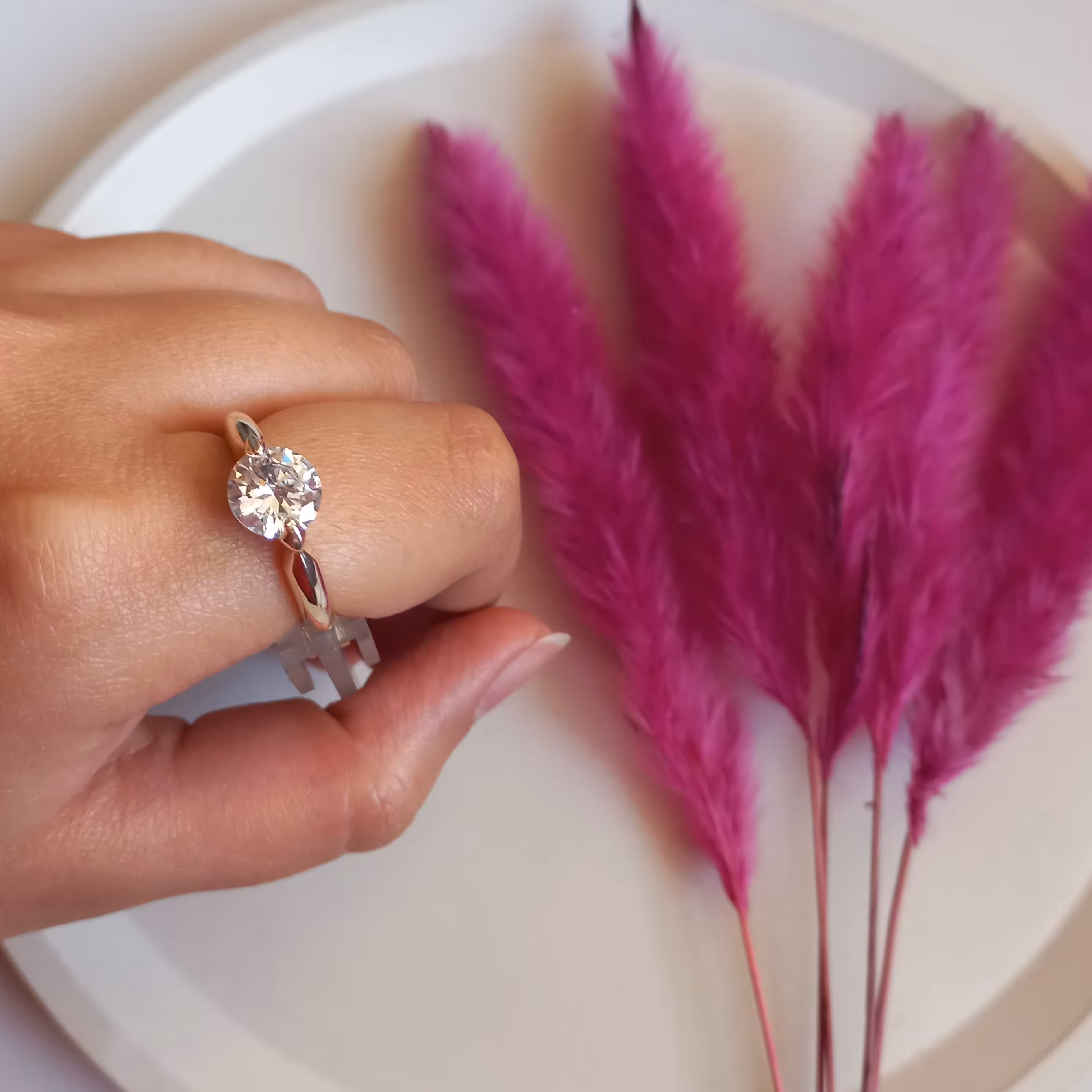 انگشتر تک نگین ضد حساسیت و اورجینال