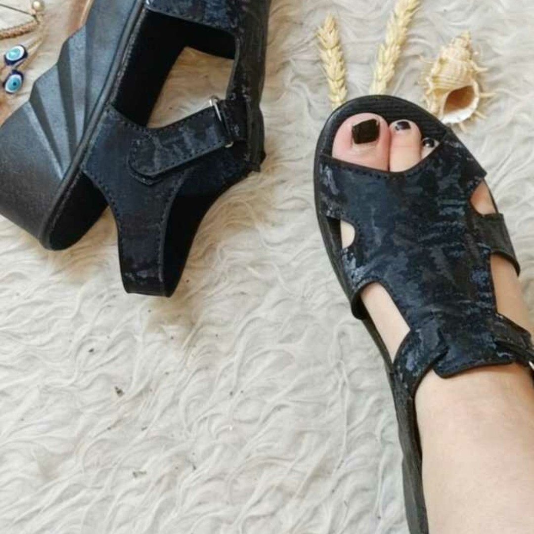 صندل طرح پتینه پاشنه لژ دار