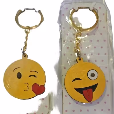 جاکلیدی ایموجی چوبی ست دوتایی