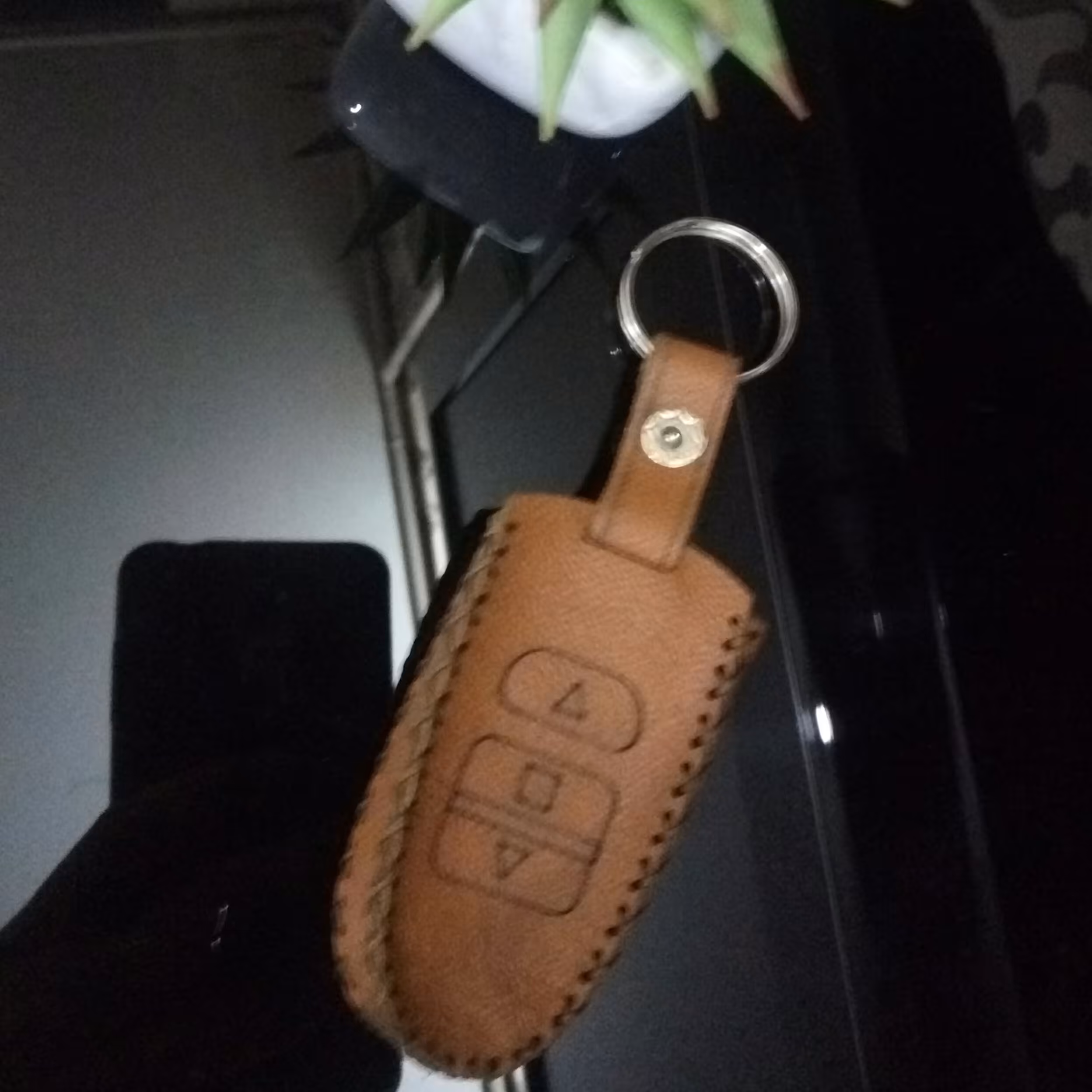 جا ریموت چرم طبیعی بز دست دوز