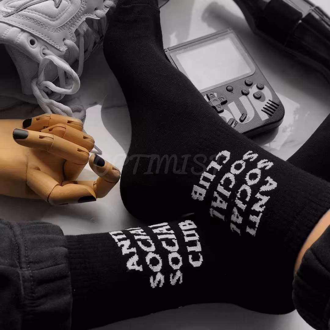 جوراب ساقدار  آنتی سوشال مشکی