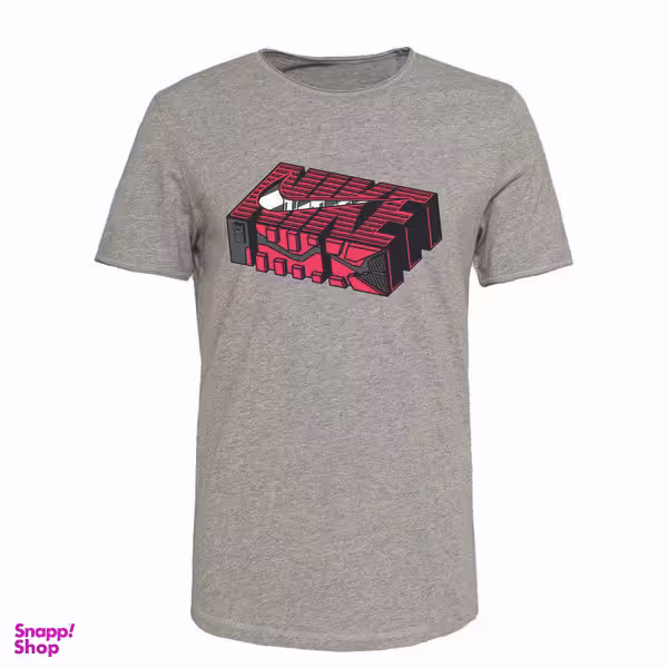 تی شرت آستین کوتاه مردانه مدل T034 رنگ طوسی