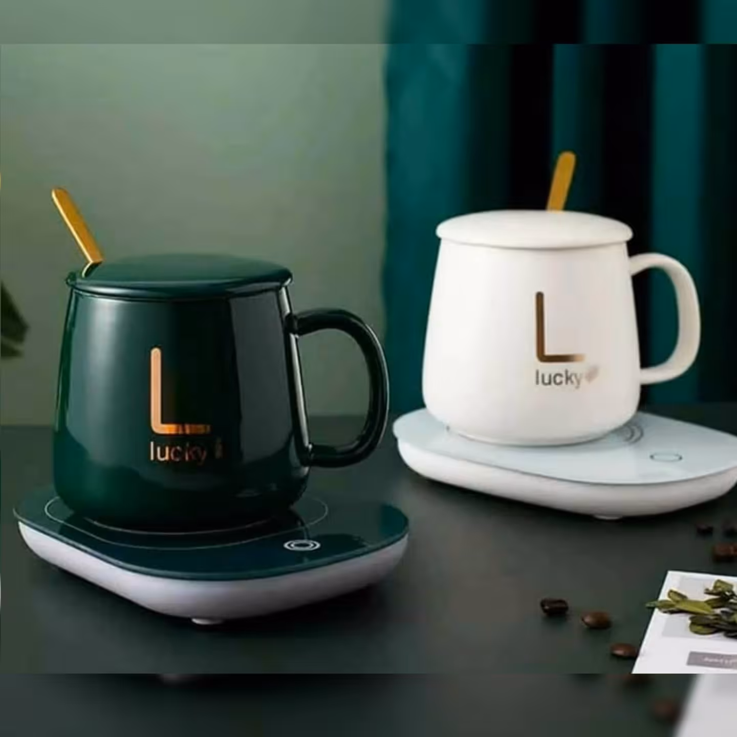 ماگ هیتردار سرامیکی ضدآب در4رنگ سبز، مشکی، سفید، صورتی 