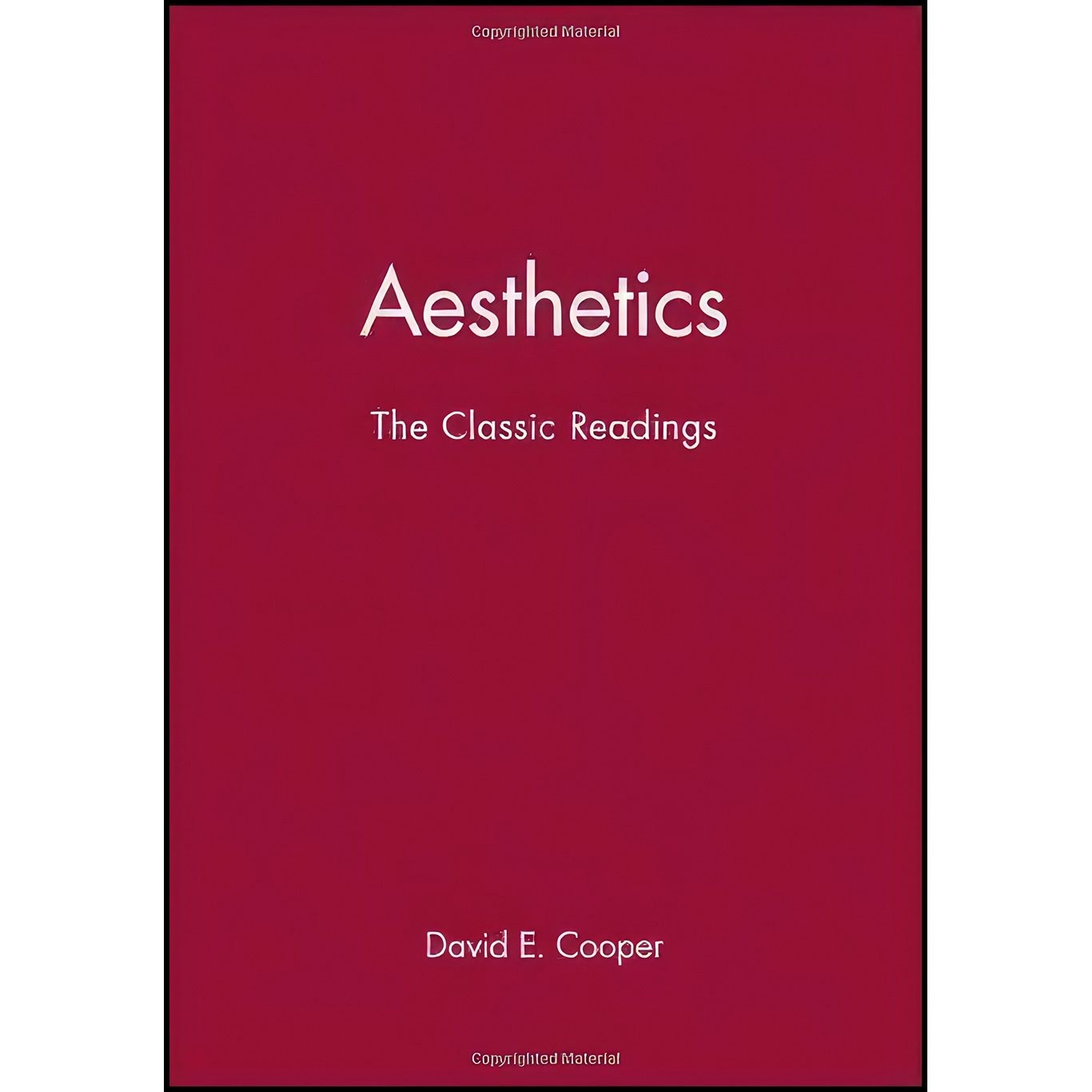 کتاب زبان اصلی Aesthetics اثر David Edward Cooper