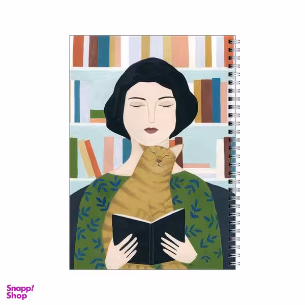 دفتر مشق 100 برگ بامبیلیپ طرح کتابخانه و گربه کد 7532515