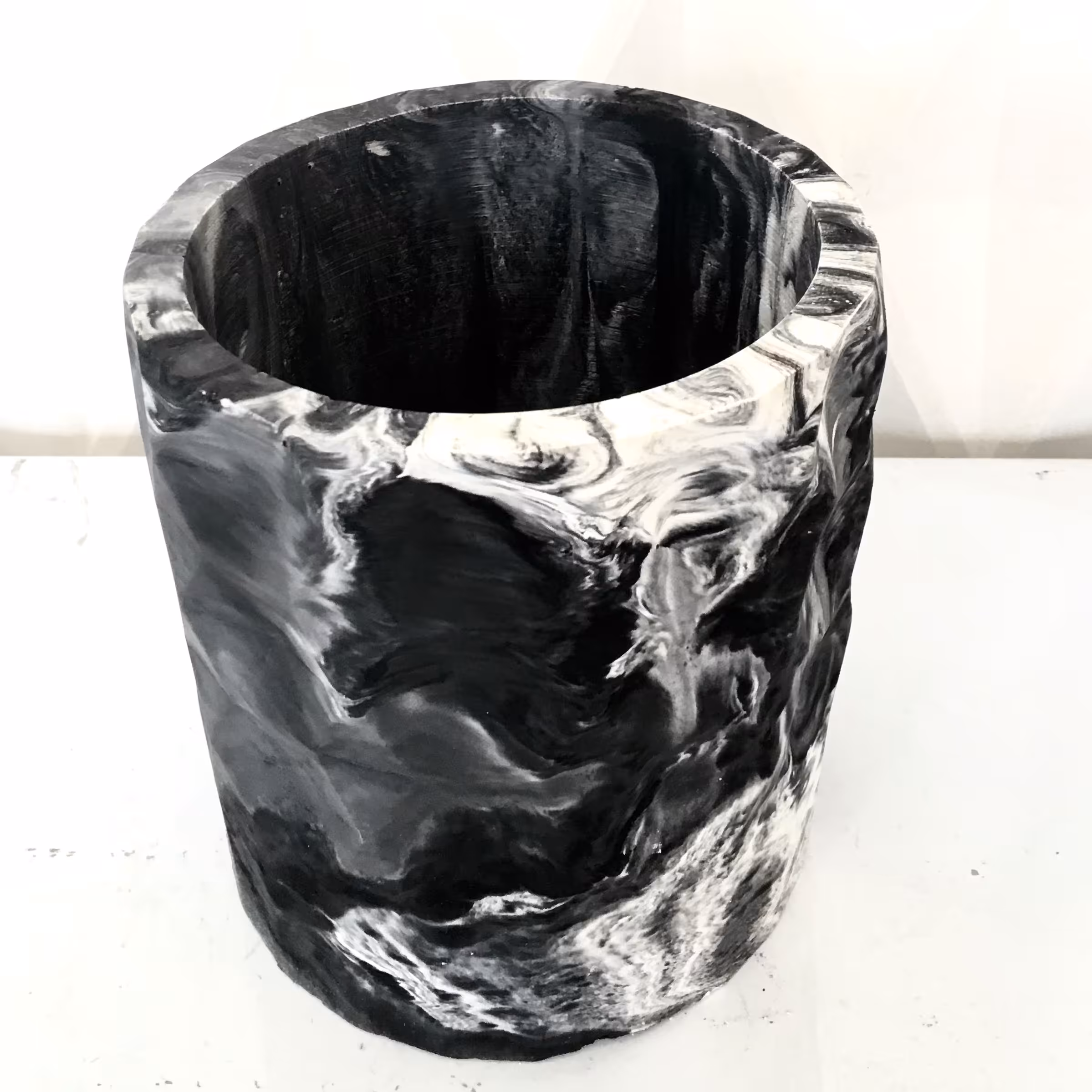 گلدان استوانه ای سنگ مصنوعی