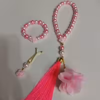 ست تسبیح وگیره روسری و دستبند