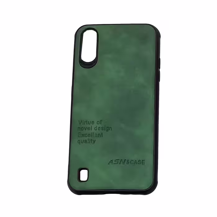 قاب چرمی مناسب برای Samsung A01-رنگ سبز یشمی