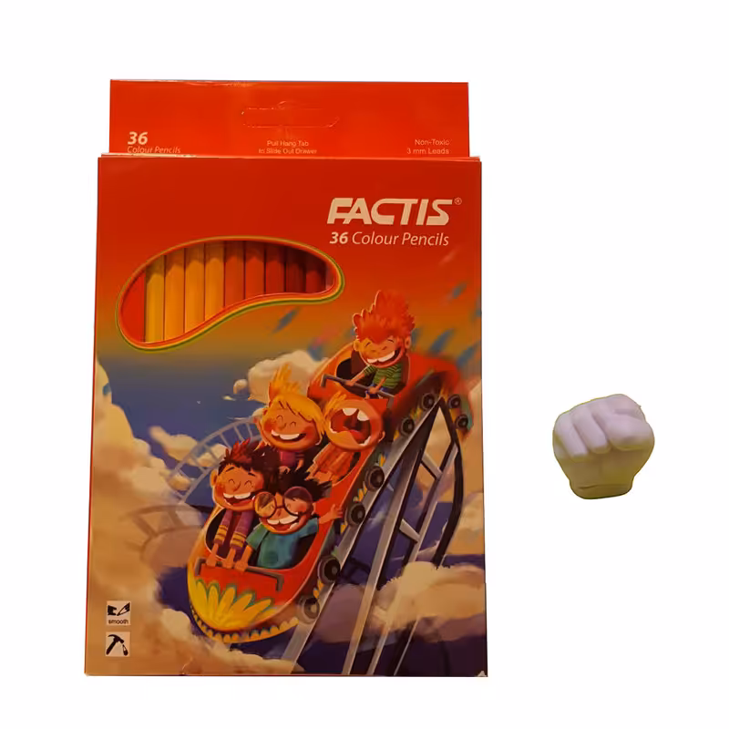 مداد رنگی 36 رنگ فکتیس مدل شهر بازی کد 711 به همراه تراش