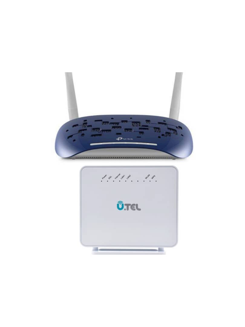سبد همکاری مودم ADSL2 /VDSL  ( مودم یوتل V301   مودمTPLINK 9960)