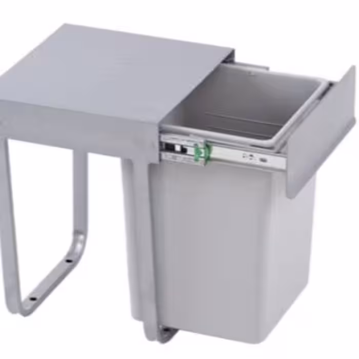 سطل زباله ریلی داخل کابینتی  تک مخزن 16 لیتری   (پس کرایه) 