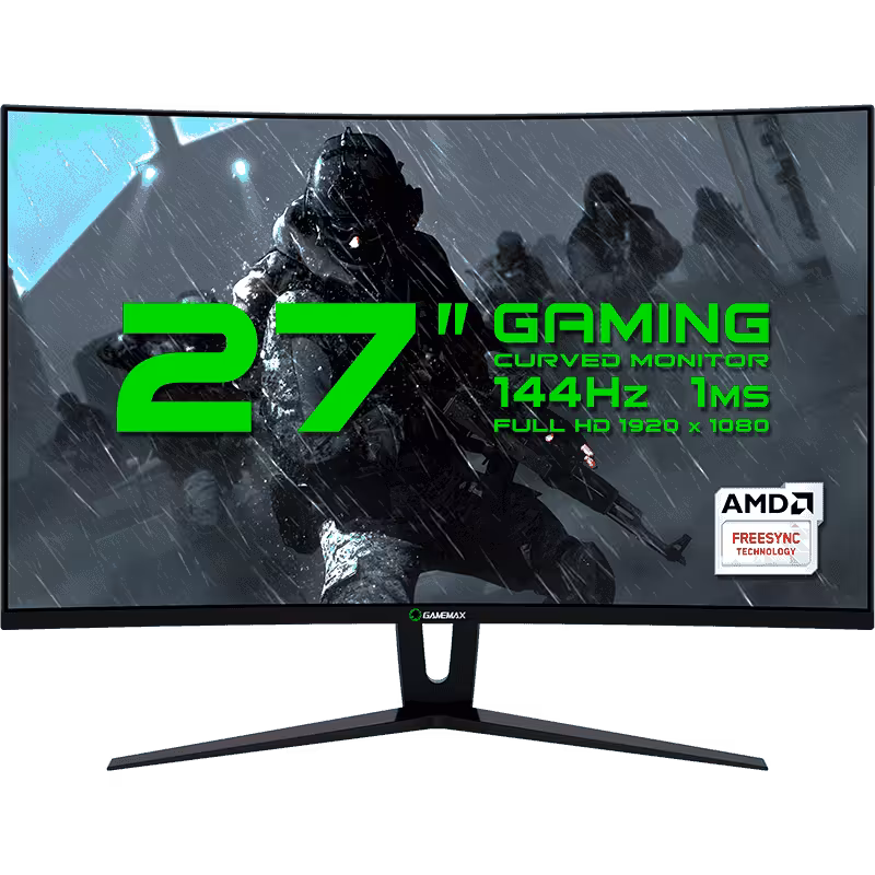 مانیتور گیمینگ گیم‌مکس مدلGAMEMAX GMX27C144 Black