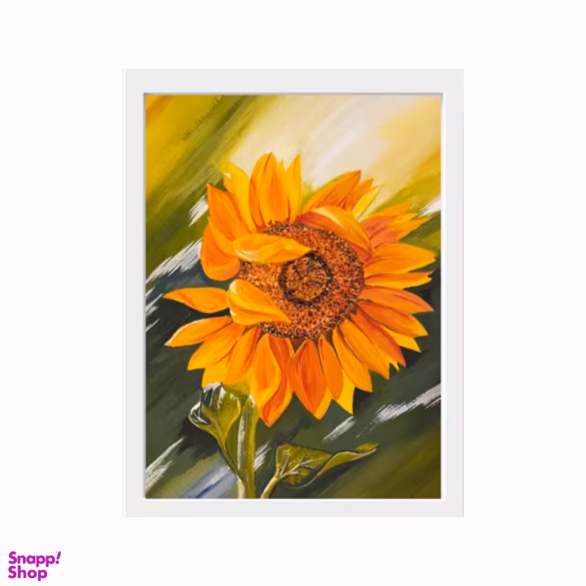 تابلو نقاشی طرح گل آفتابگردان مدل A5