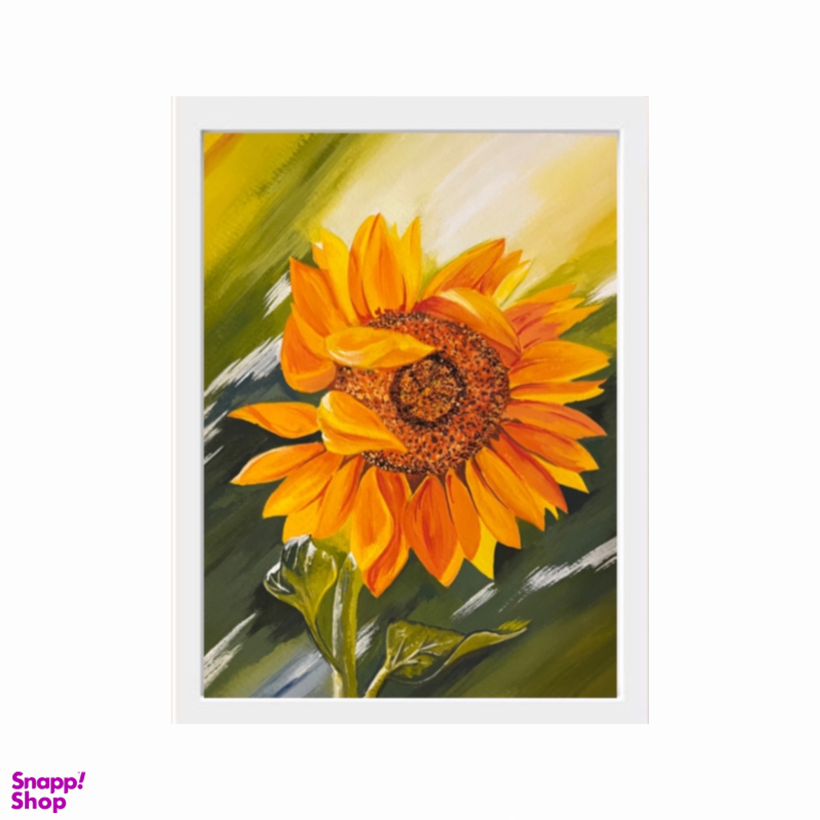 تابلو نقاشی طرح گل آفتابگردان مدل A5