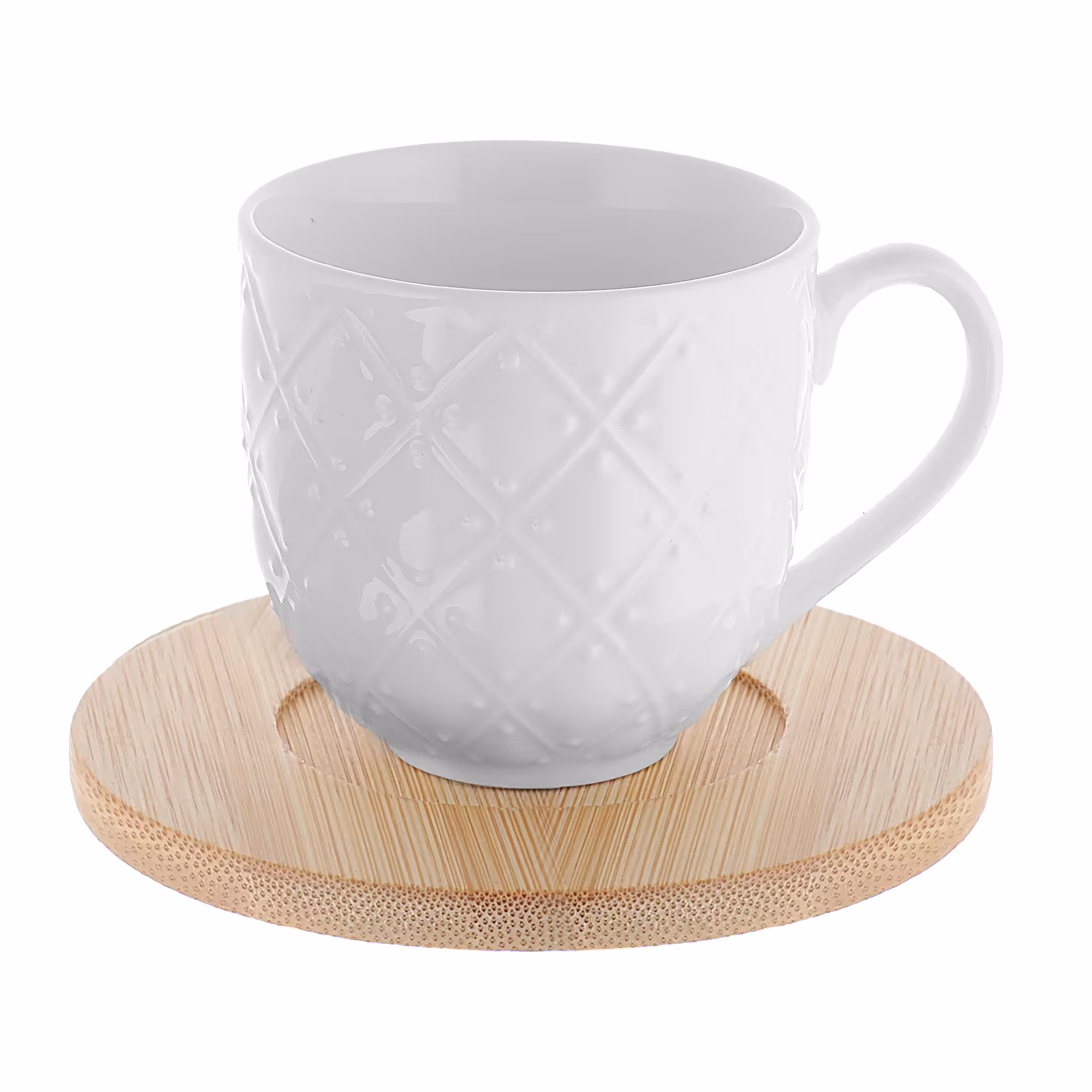 فنجان قهوه خوری مدل A15 با زیره بامبو کیفیت درجه 1  بسته 4 عددی